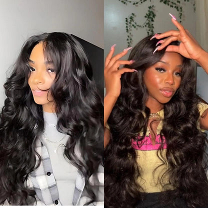 150% Density Loose Body Wave Human Hair Wigs 13x6x1 T Lace Front Wear Go Glueless Wig