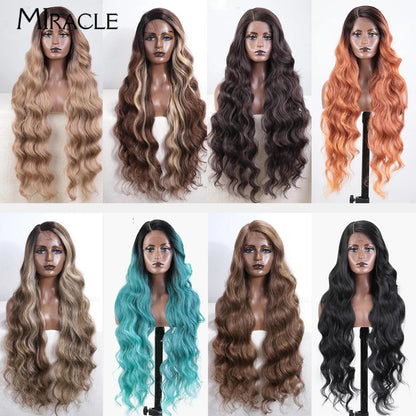Deep Loose Wave Side Part Synthetic Lace Front Wig