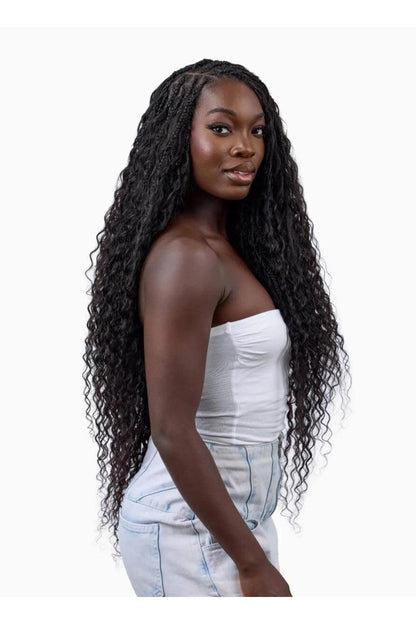 Deep Wave Bulk Hair For Braiding Natural Black