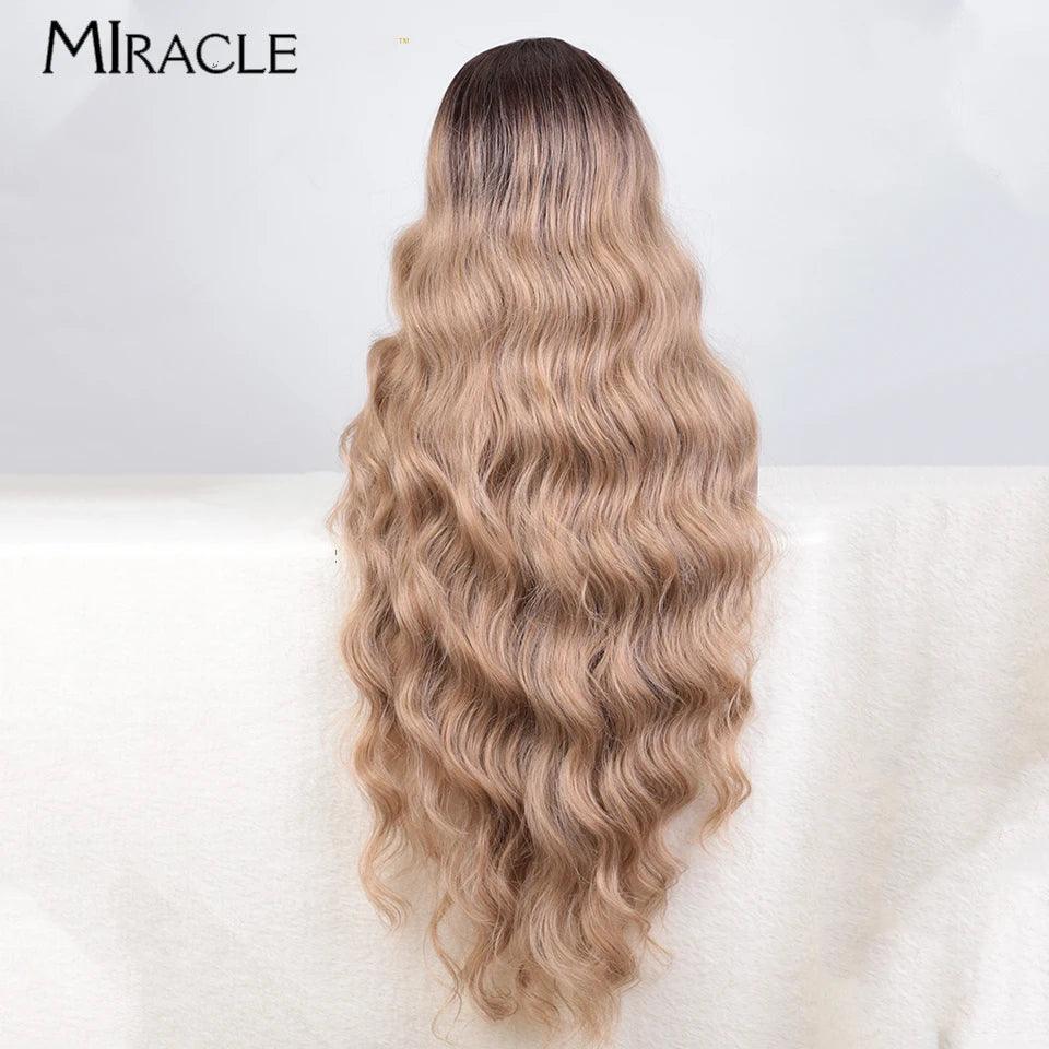 Deep Loose Wave Side Part Synthetic Lace Front Wig
