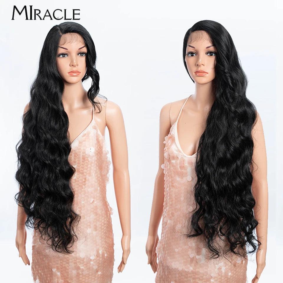 Deep Loose Wave Side Part Synthetic Lace Front Wig