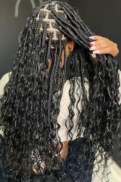 Deep Wave Bulk Hair For Braiding Natural Black